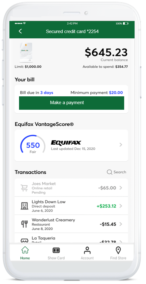 Green Dot's solution with screenshots